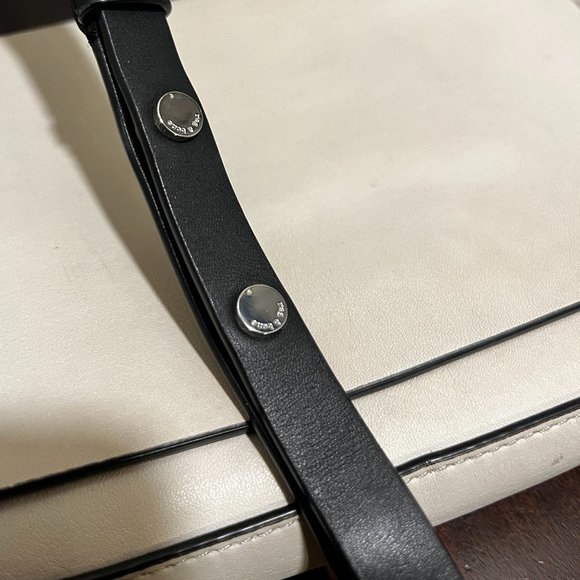 Rag & Bone Aston Mini Crossbody Shoulder Bag in Cream Leather - Picture 12 of 12